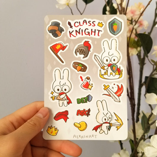 Bunny Knight RPG / DnD | Choose your Class | Sticker Sheets