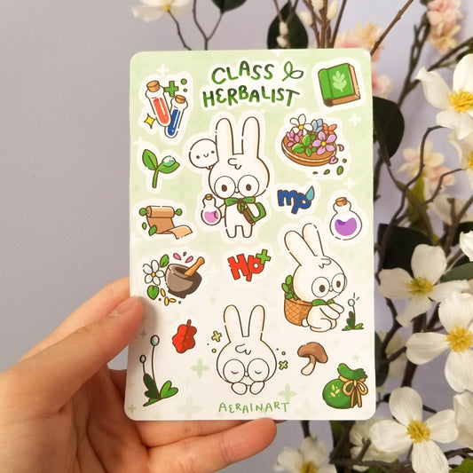 Bunny Herbalist RPG / DnD | Choose your Class | Sticker Sheets
