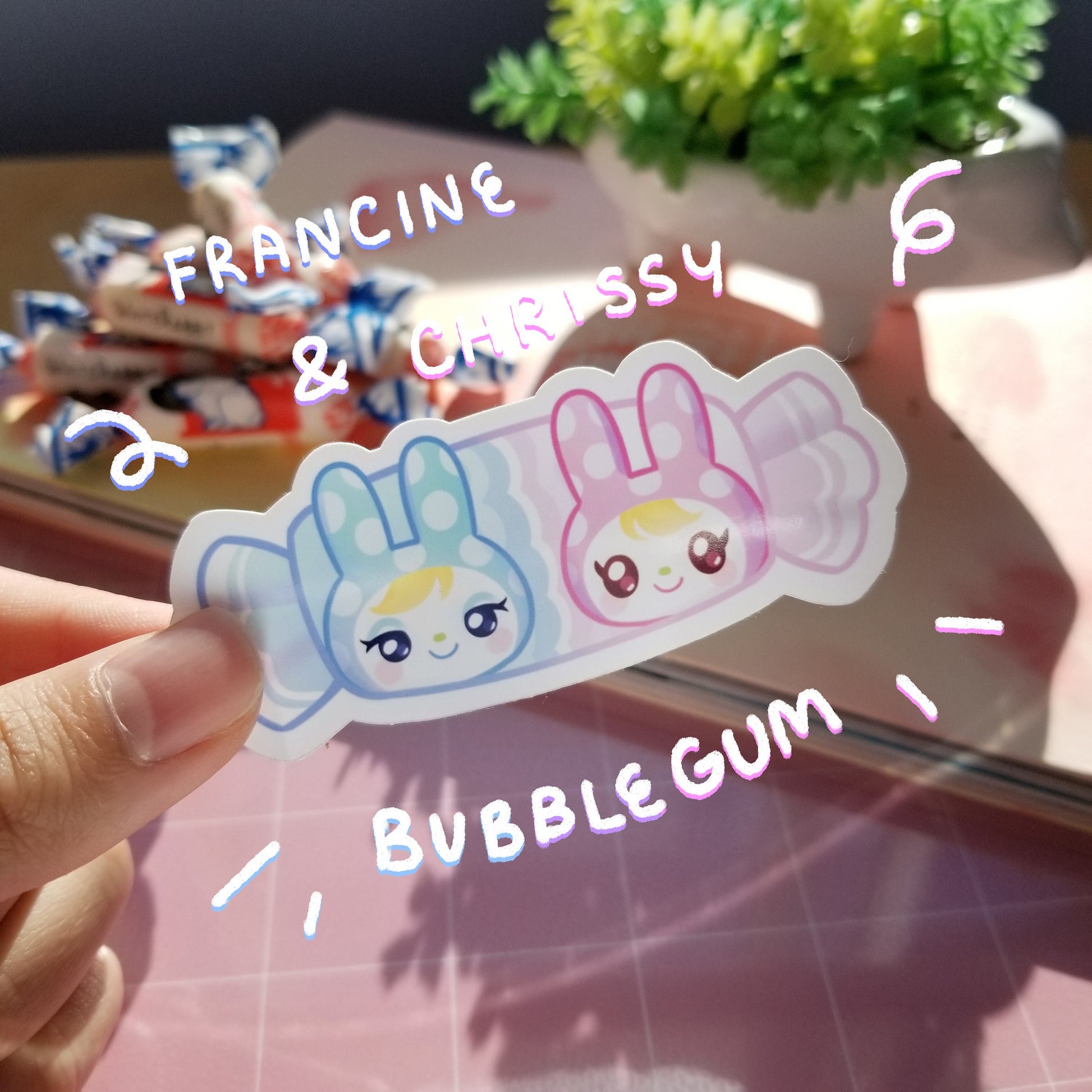 Animal Crossing New Horizons Rabbit | Bunnie | Ruby | Chrissy & Francine | Genji | Carmen | Coco | Glossy Die Cut Sticker Set