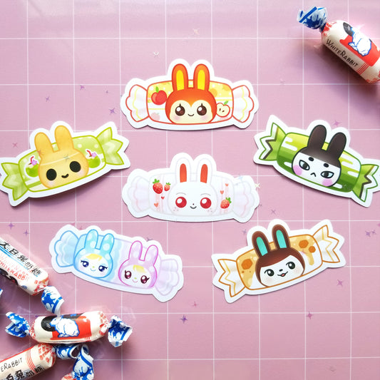 Animal Crossing New Horizons Rabbit | Bunnie | Ruby | Chrissy & Francine | Genji | Carmen | Coco | Glossy Die Cut Sticker Set
